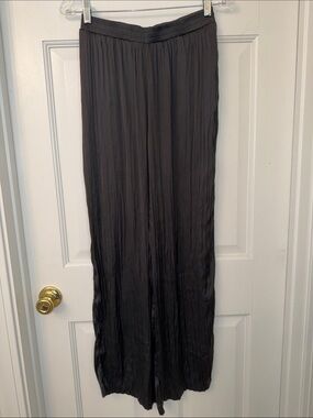Elie Tahari Black Wide-Leg Pleated Pants